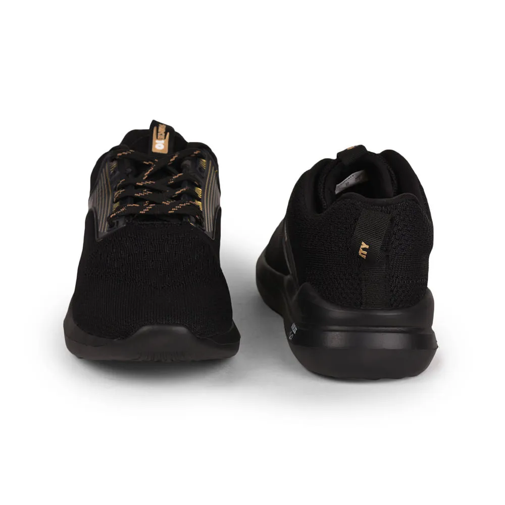 Toe Space Force 10 Men Black Sports Running Shoes(LEOPARD-01)