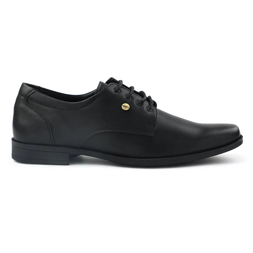Fortune Black Formal Lacing Derby Shoes For Men BENSTOCK1E By Liberty dry weather All Purpose Footwear