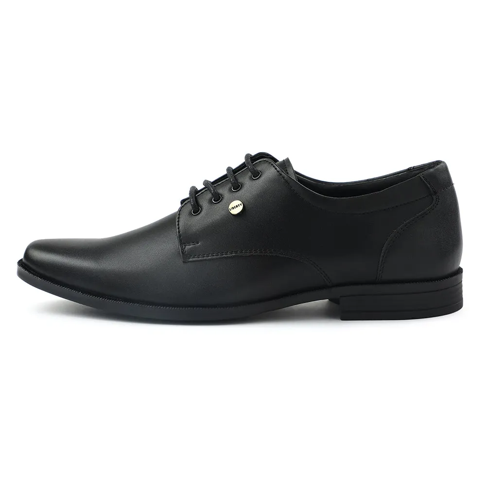 Compact Design Fortune Black Formal Lacing Derby Shoes For Men BENSTOCK1E By Liberty
