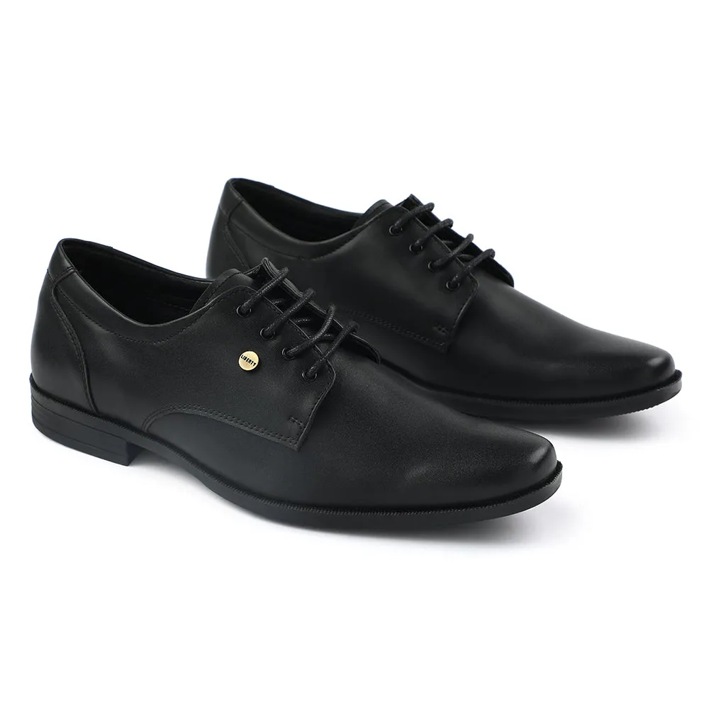 Tidy Profile Suede Finish Fortune Black Formal Lacing Derby Shoes For Men BENSTOCK1E By Liberty