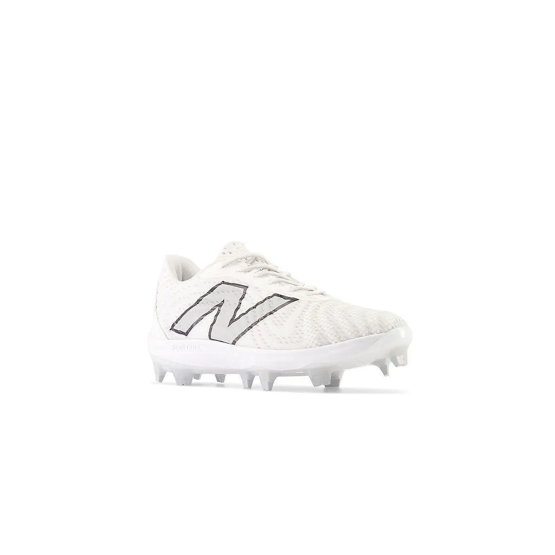 Warm Comfort Heavy Duty Performance New Balance Men's FuelCell 4040 V7 Molded Baseball Cleats - Optic White / Raincloud - PL4040W7