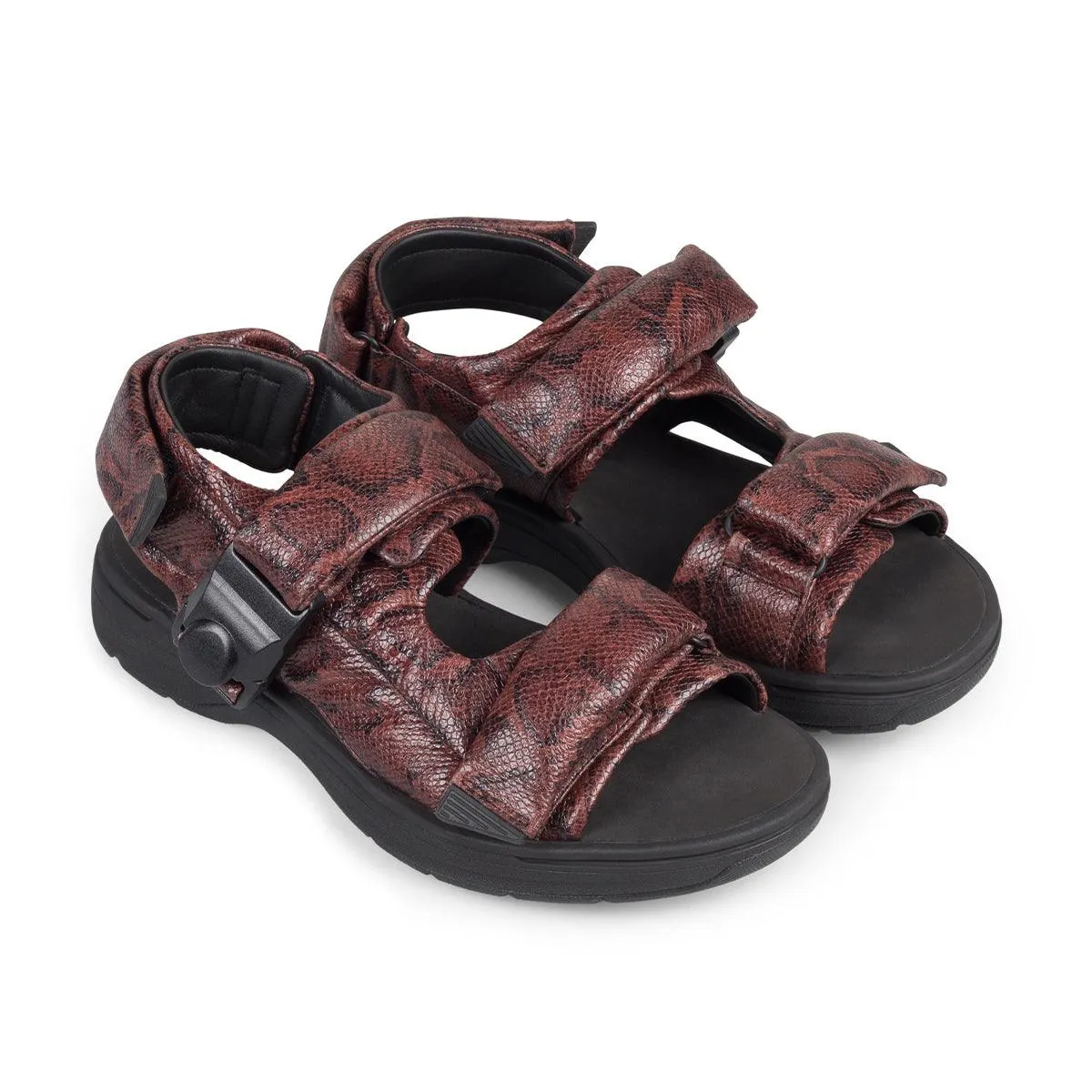 HighTop Knit Fabric Design   Martine Rose Sandal 'Brown Snake'