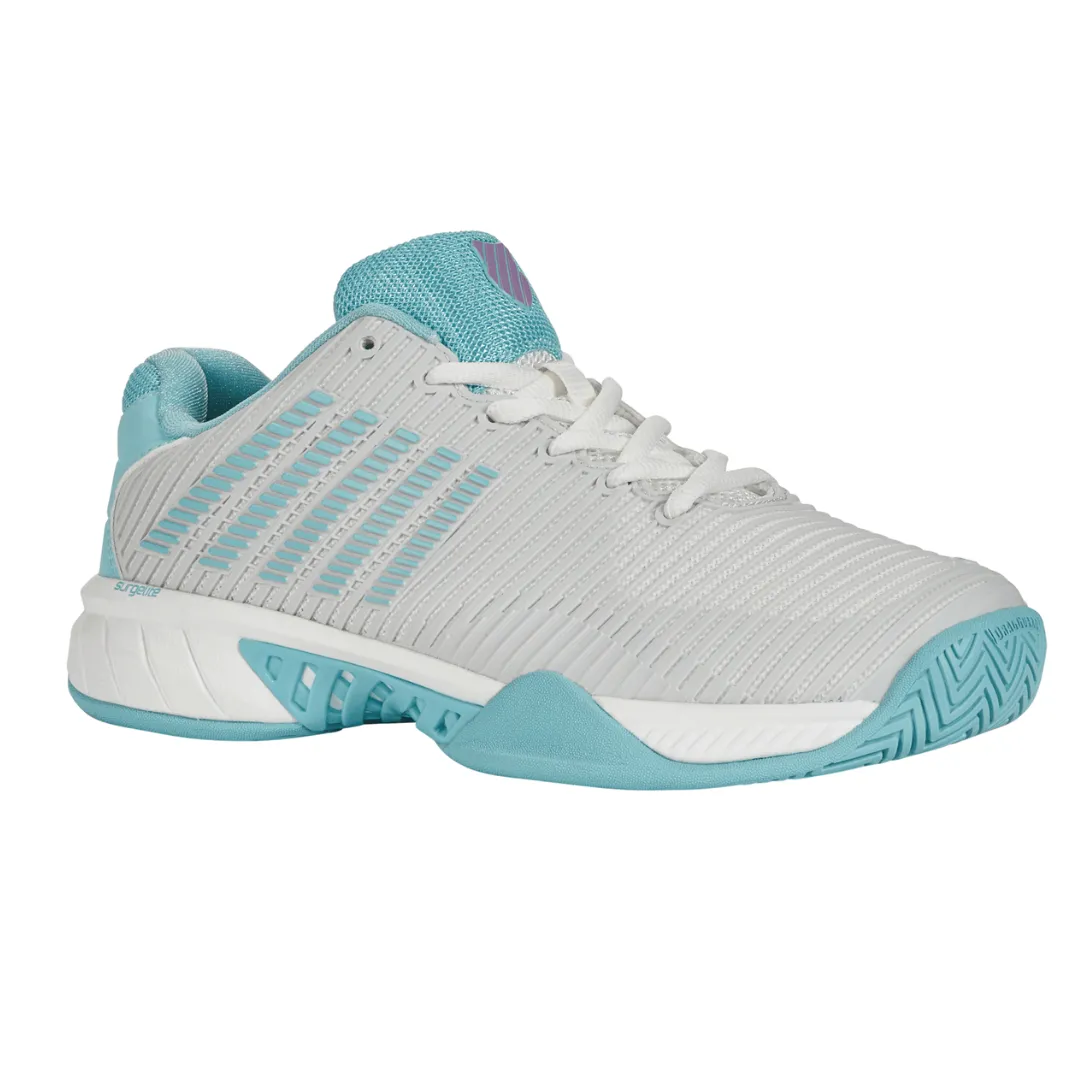 K Swiss Womens Hypercourt Express 2 Tennis Shoes - Bright White / Blue Comfortable fit Training session
