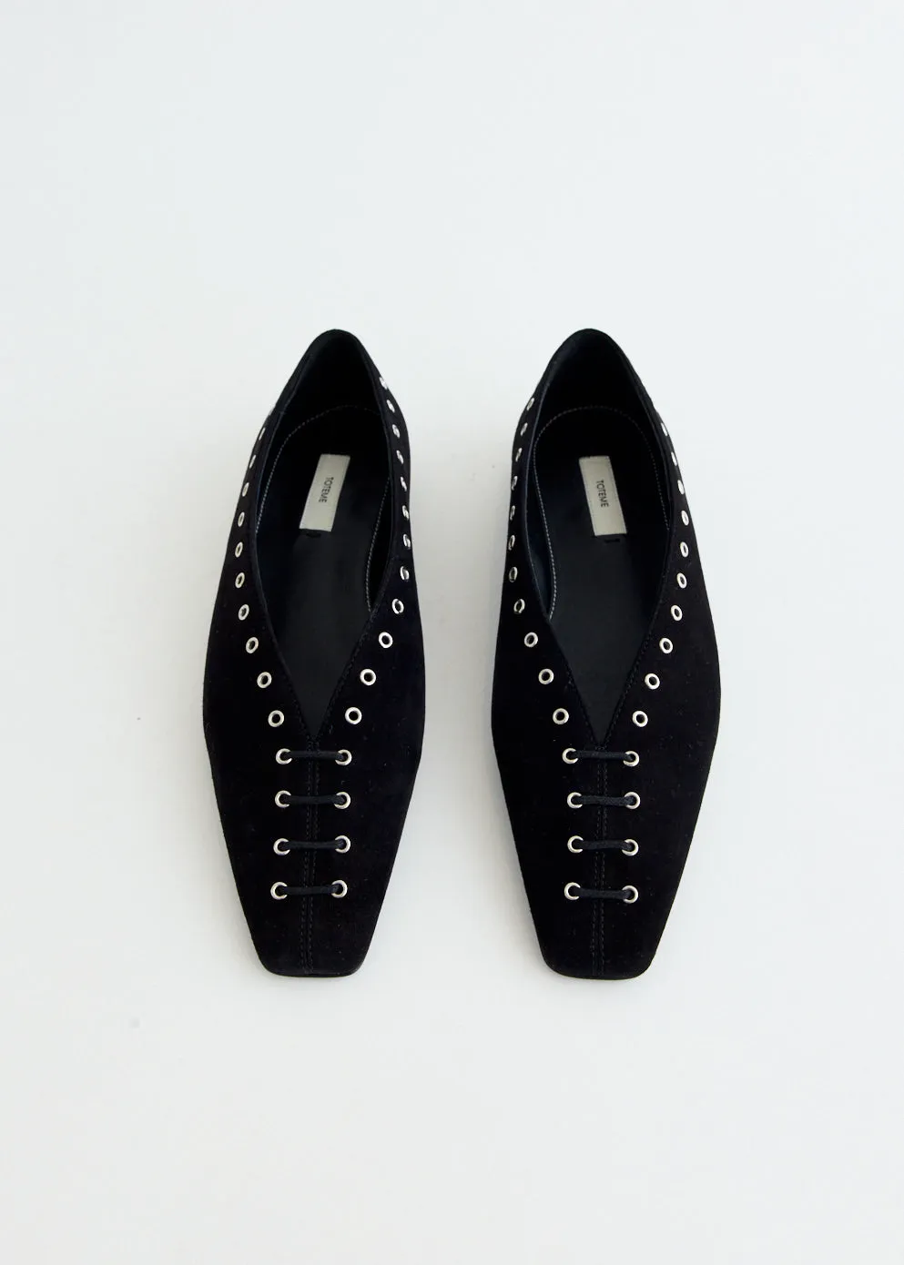 ModernDesign Stone Walk Suede Lace Up Ballerinas
