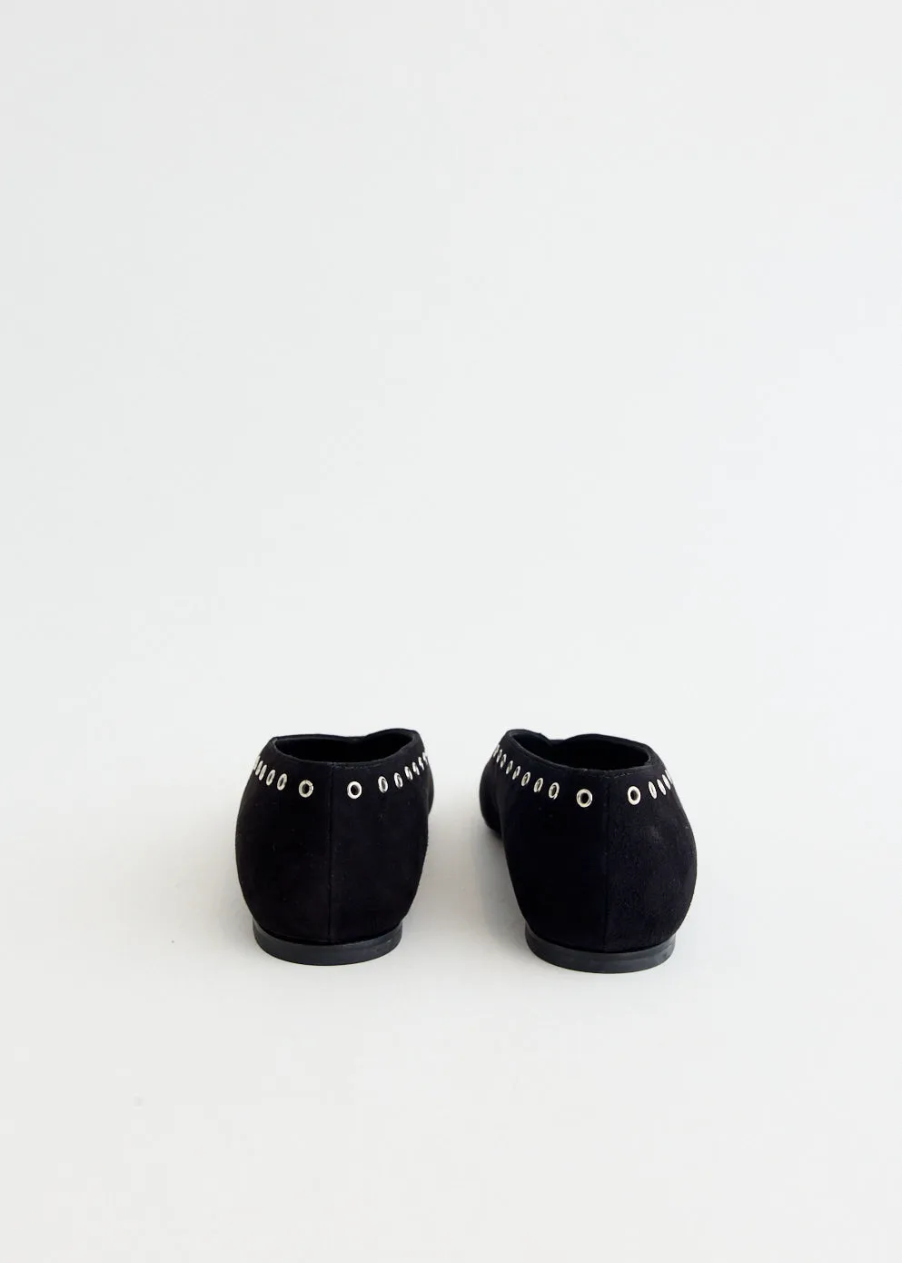 Heel Hug Save Step Suede Lace Up Ballerinas