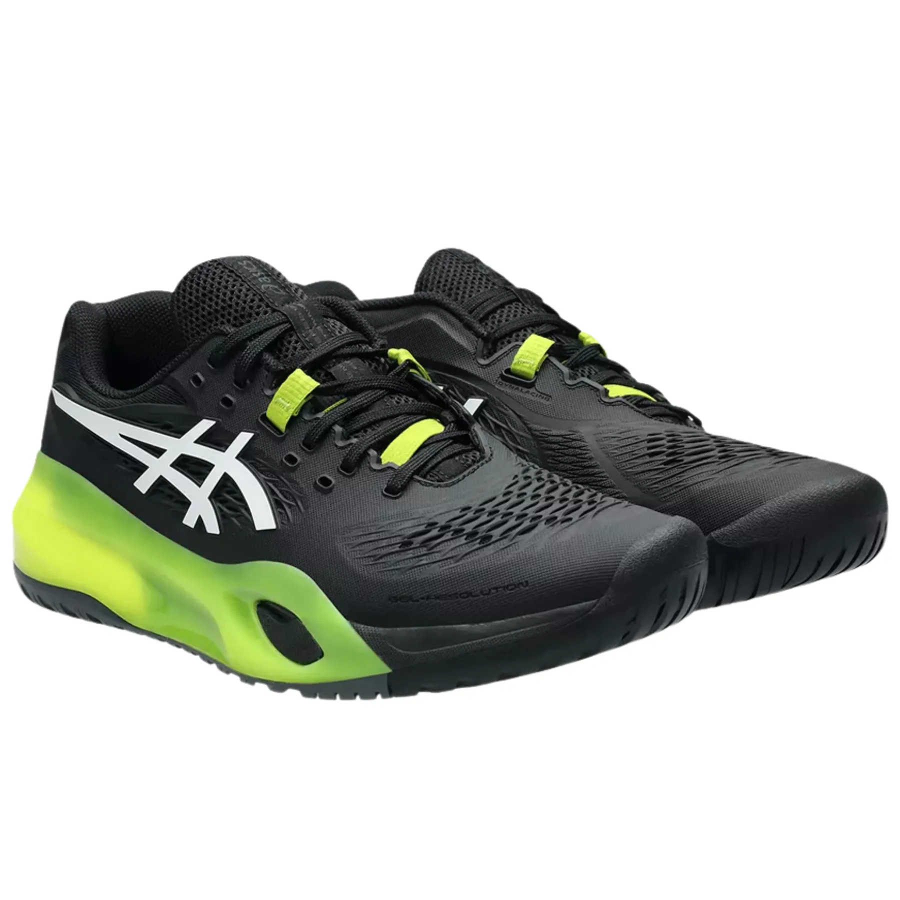 Asics Gel Resolution X Hard Court Mens Tennis Shoes - Black/White Breathable Upper