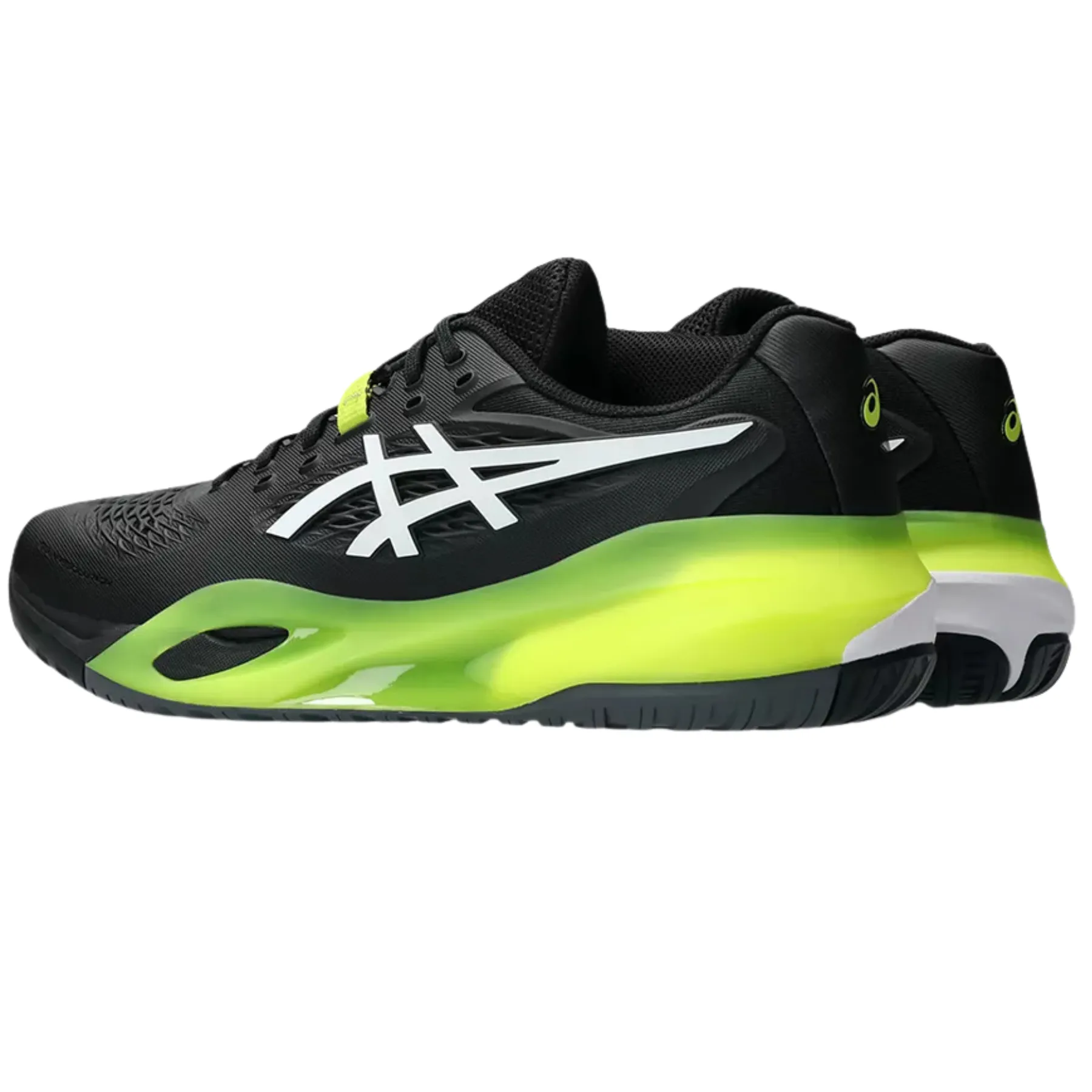 Slip On Design Cushion Sole Asics Gel Resolution X Hard Court Mens Tennis Shoes - Black/White