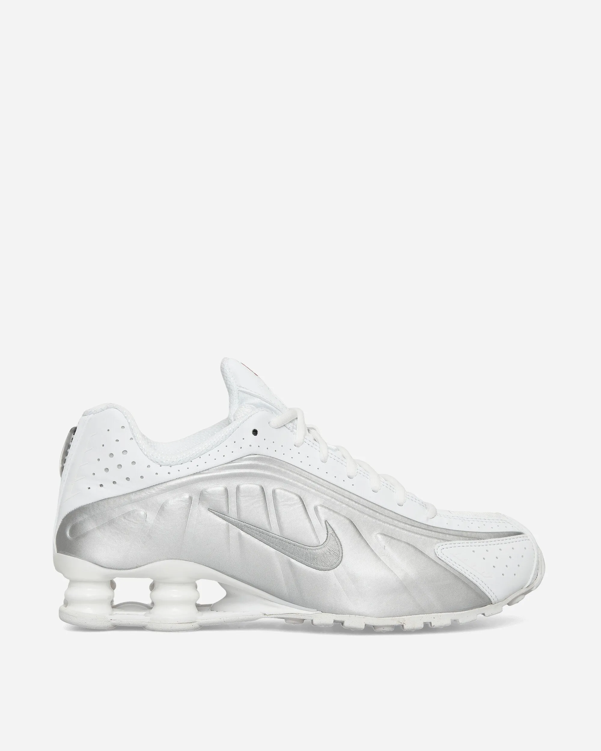 WideToeBox Trendy pick Shox R4 Sneakers White / Metallic Silver