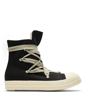 smallest hikers Rick Owens DRKSHDW Megalace Sneaks Black Milk