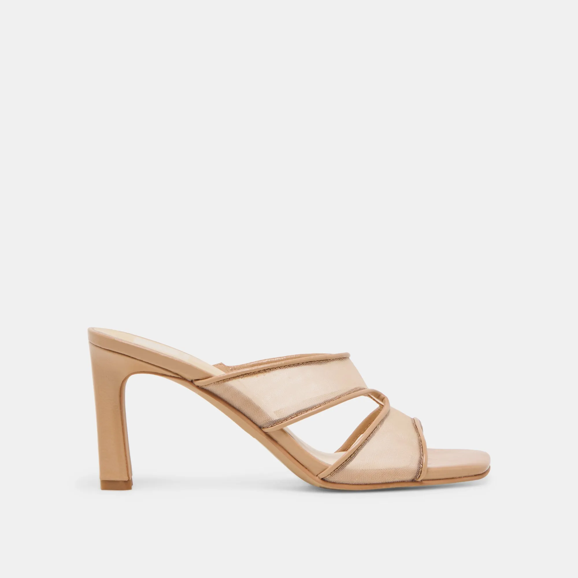 Comfortable Arch Support Reinforced toe GITEL WIDE HEELS LIGHT TAN MESH