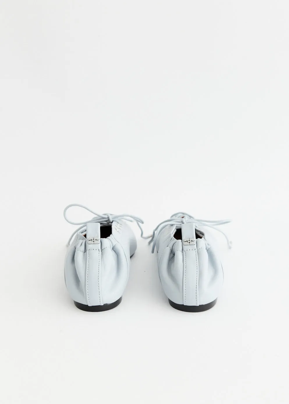 All People Suede Material Eyelets Lace Up Ballerinas