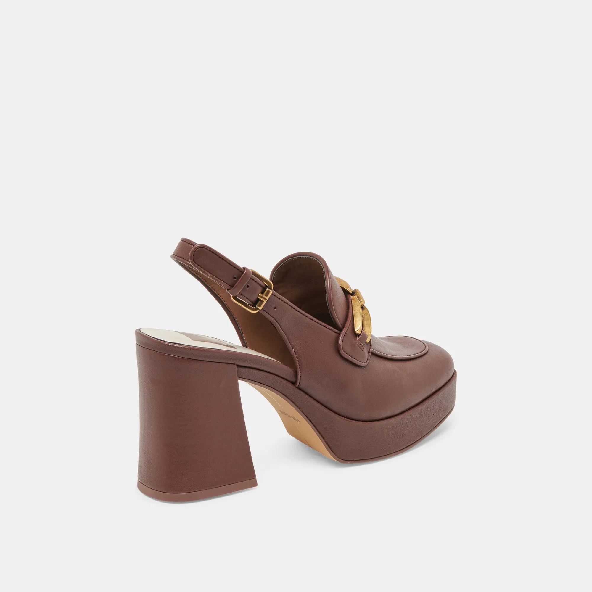 SIRUS HEELS CHOCOLATE LEATHER Enhanced Mobility Pointed Toe