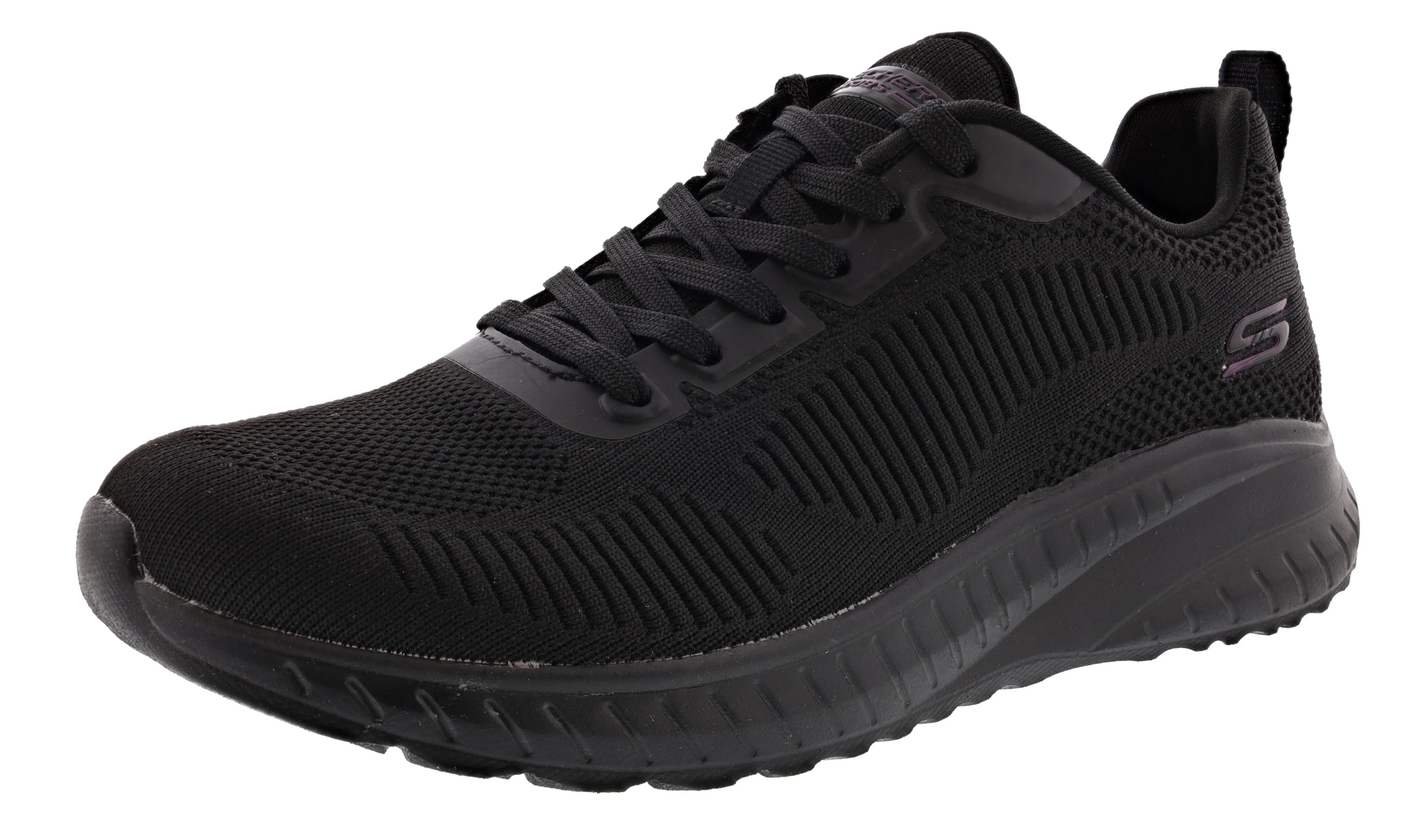 Skechers Bobs Women's Squad Chaos Face Off Memory Foam Walking Shoes Triangle Pattern group walk