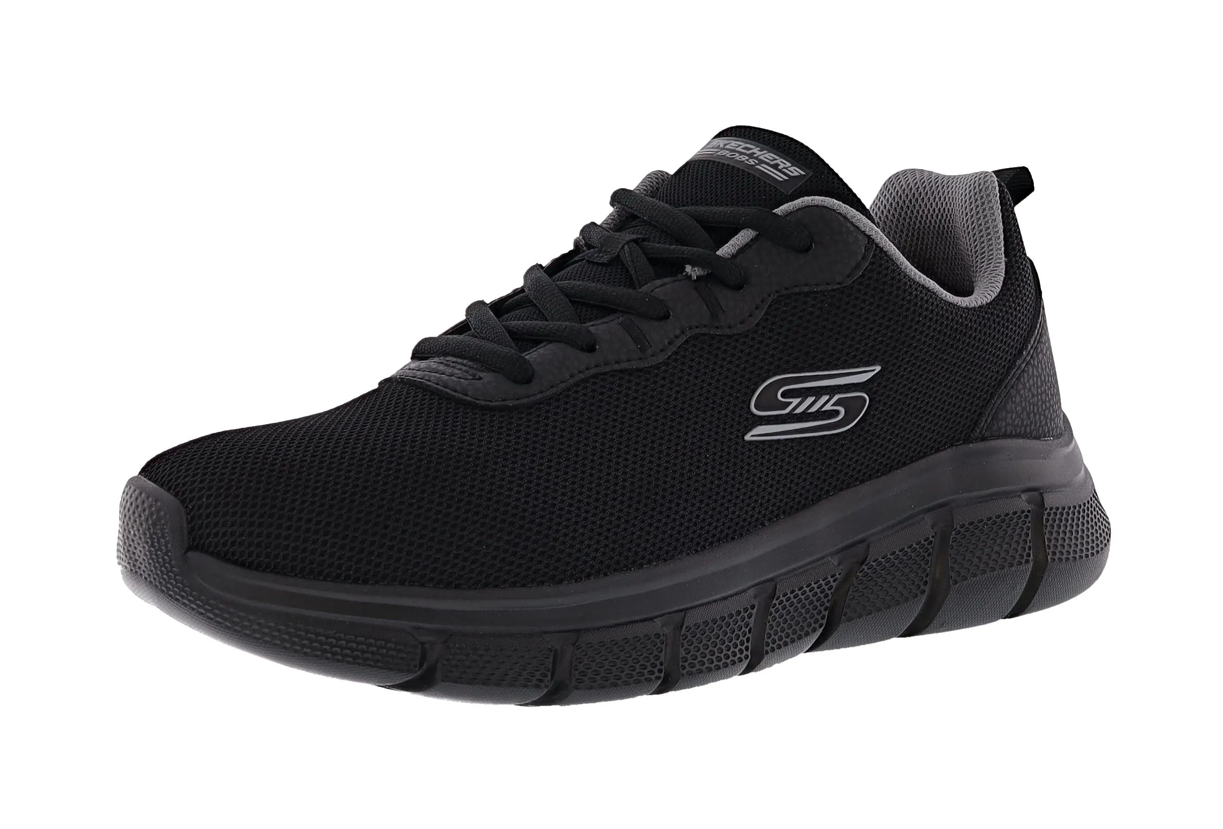 Leather Upper Mesh Cool Skechers Men's Bobs B Flex- Icy Edge Walking Shoes