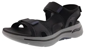 Skechers Men's Go Walk Arch Fit Sandal Mission Hook & Loop Strap Sandals Vine Hike