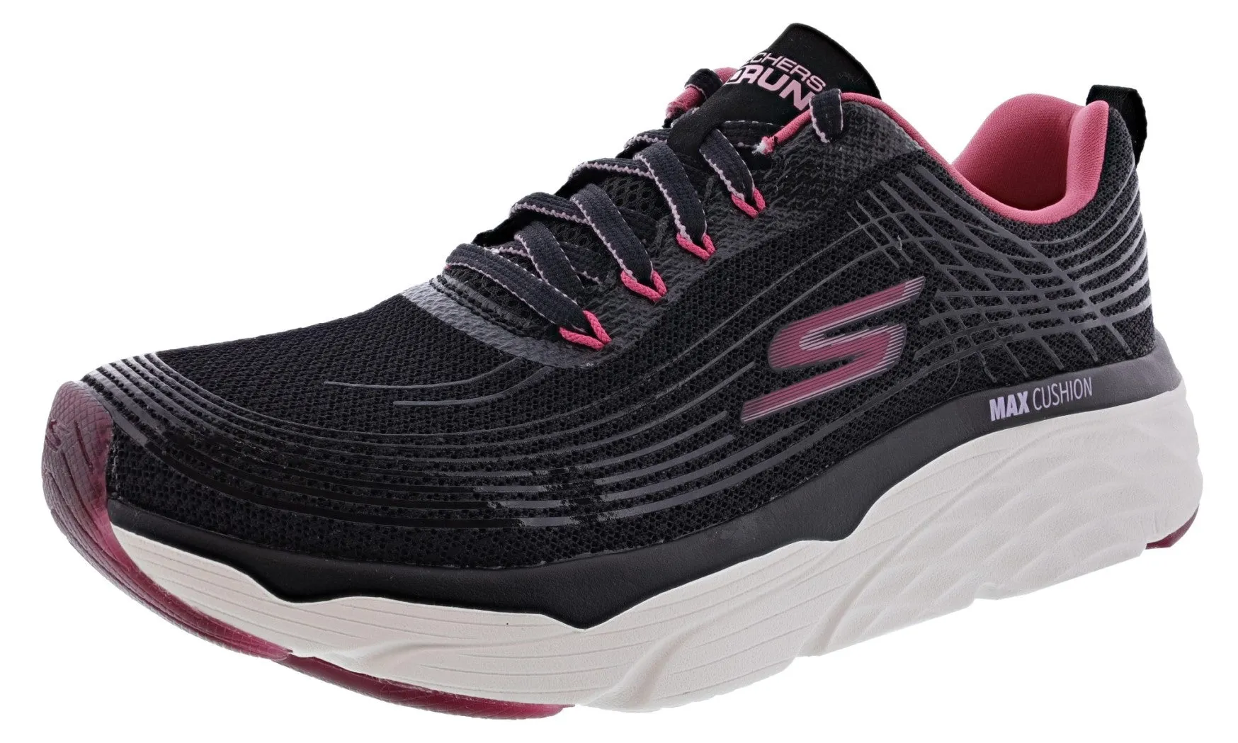 running shoes for fitness - oriented men Skechers Women's Max Cushioning Elite Alekos Lace Up Running Shoes