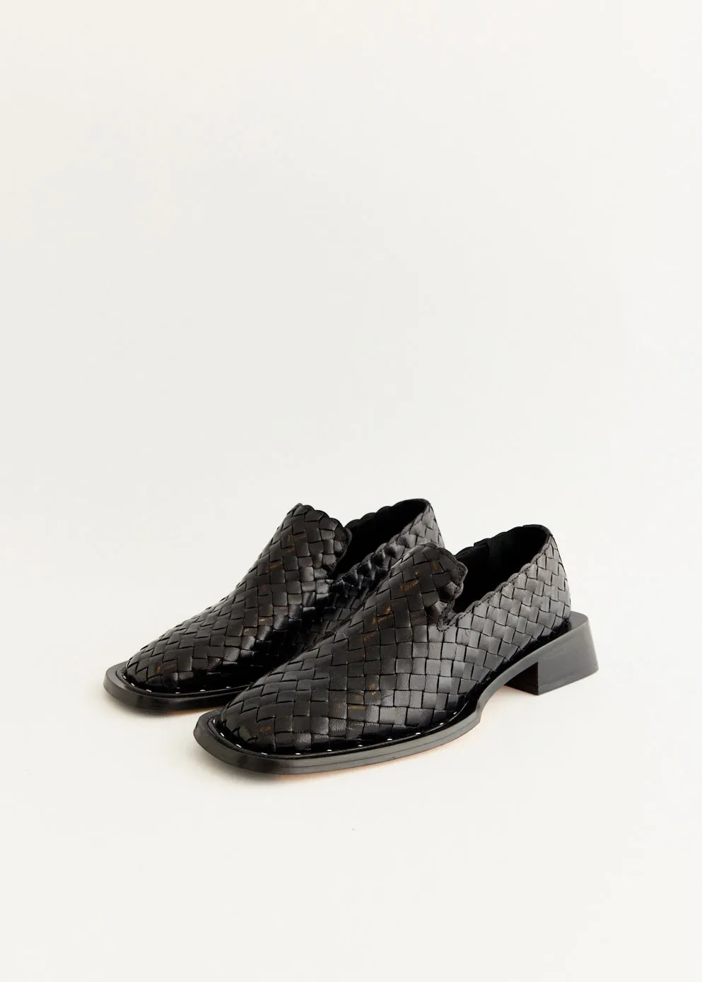 Skye Black Loafers Quick Step-On Day-Long Wear Relaxed Cushion