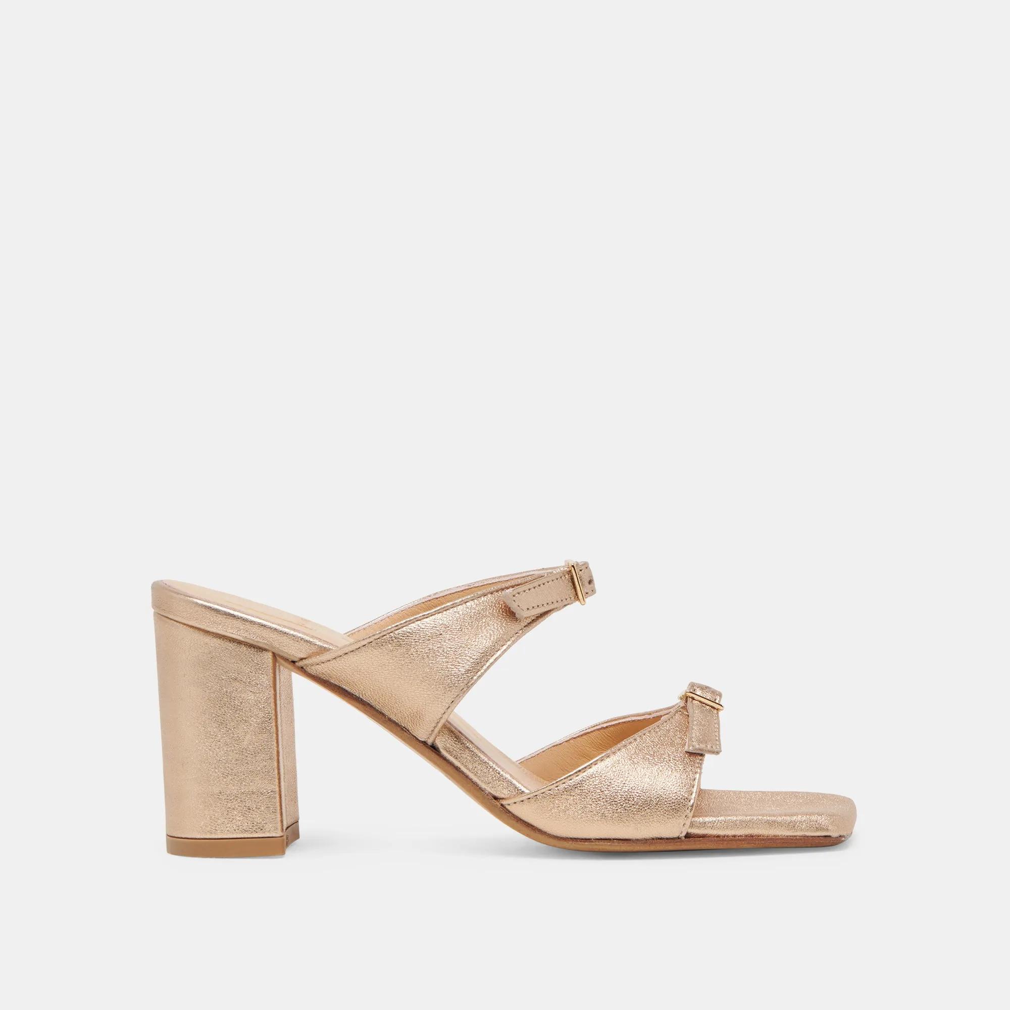 Lightweight Design Holiday Party Footwear SHANE HEELS GOLD METALLIC LEATHER