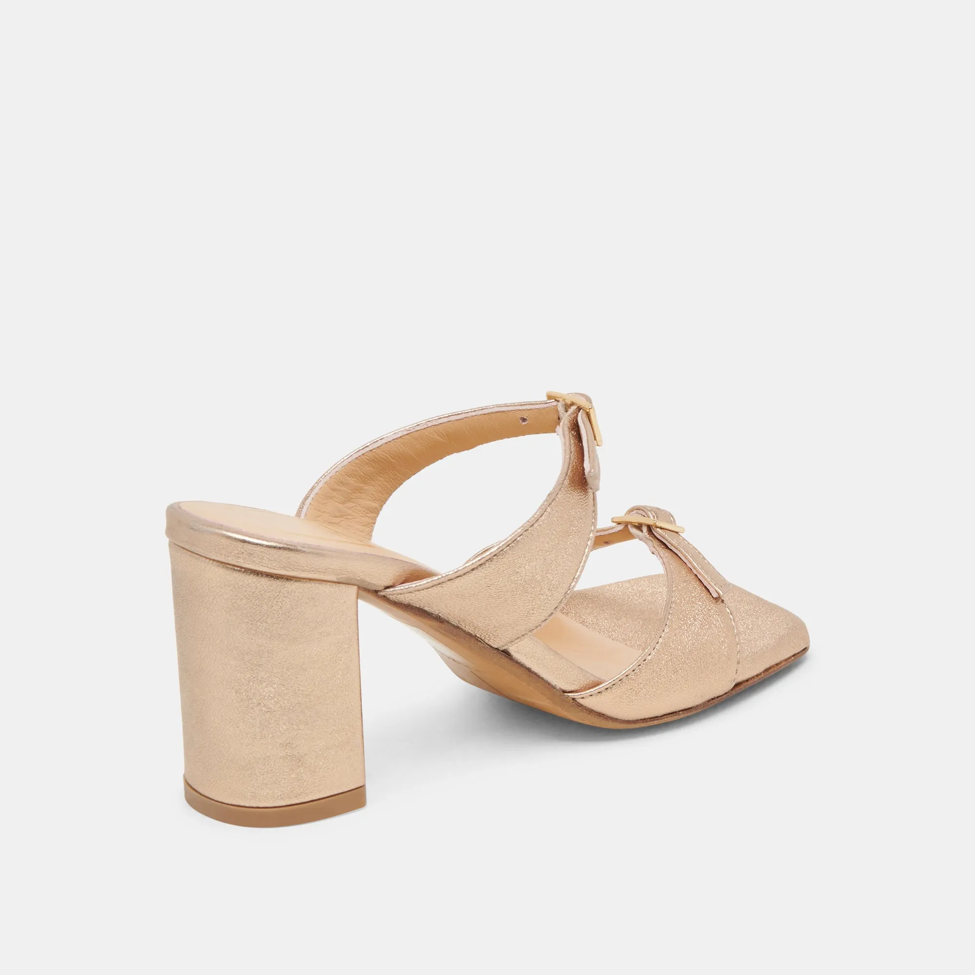 SHANE HEELS GOLD METALLIC LEATHER Designer Platform Shoes