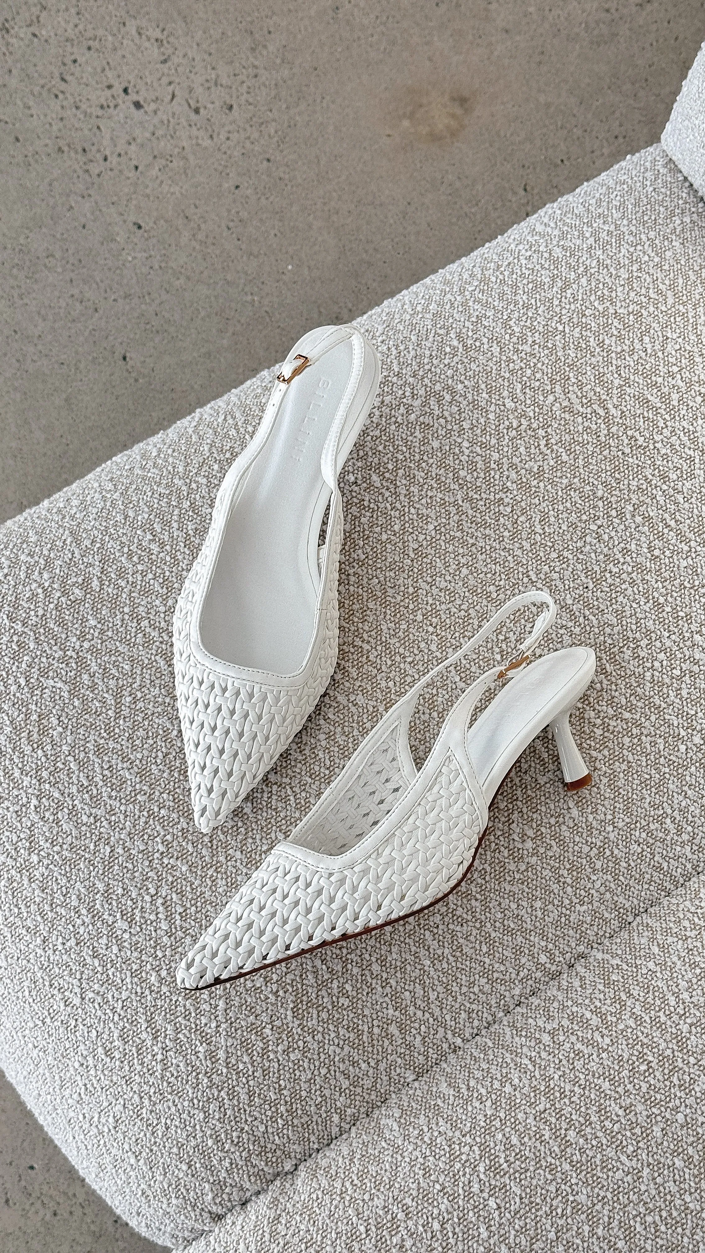 Koa Heel - White Iconic Shape