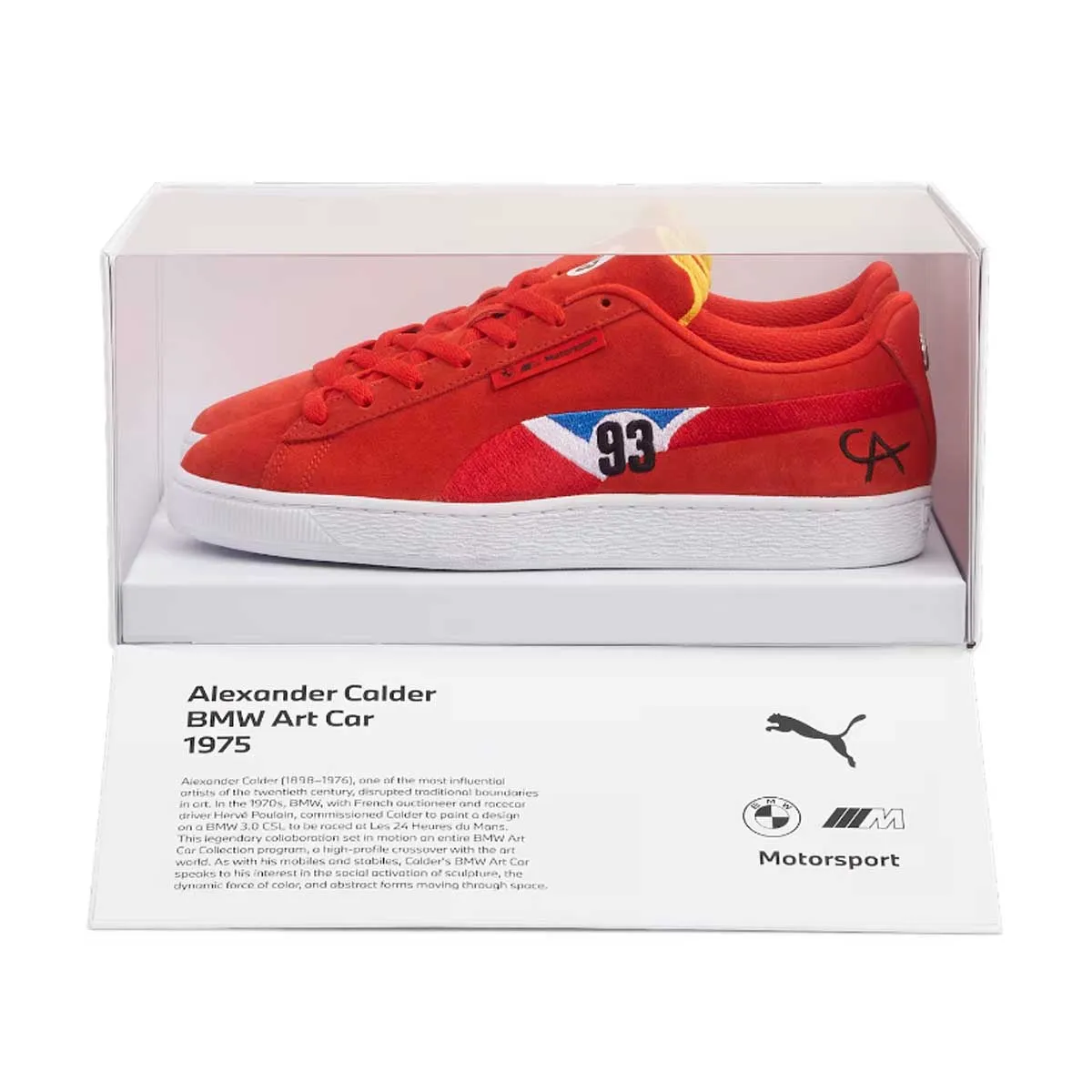 Thermoregulating Material Daily Steps   BMW M Motorsport Suede Calder 'Pop Red'