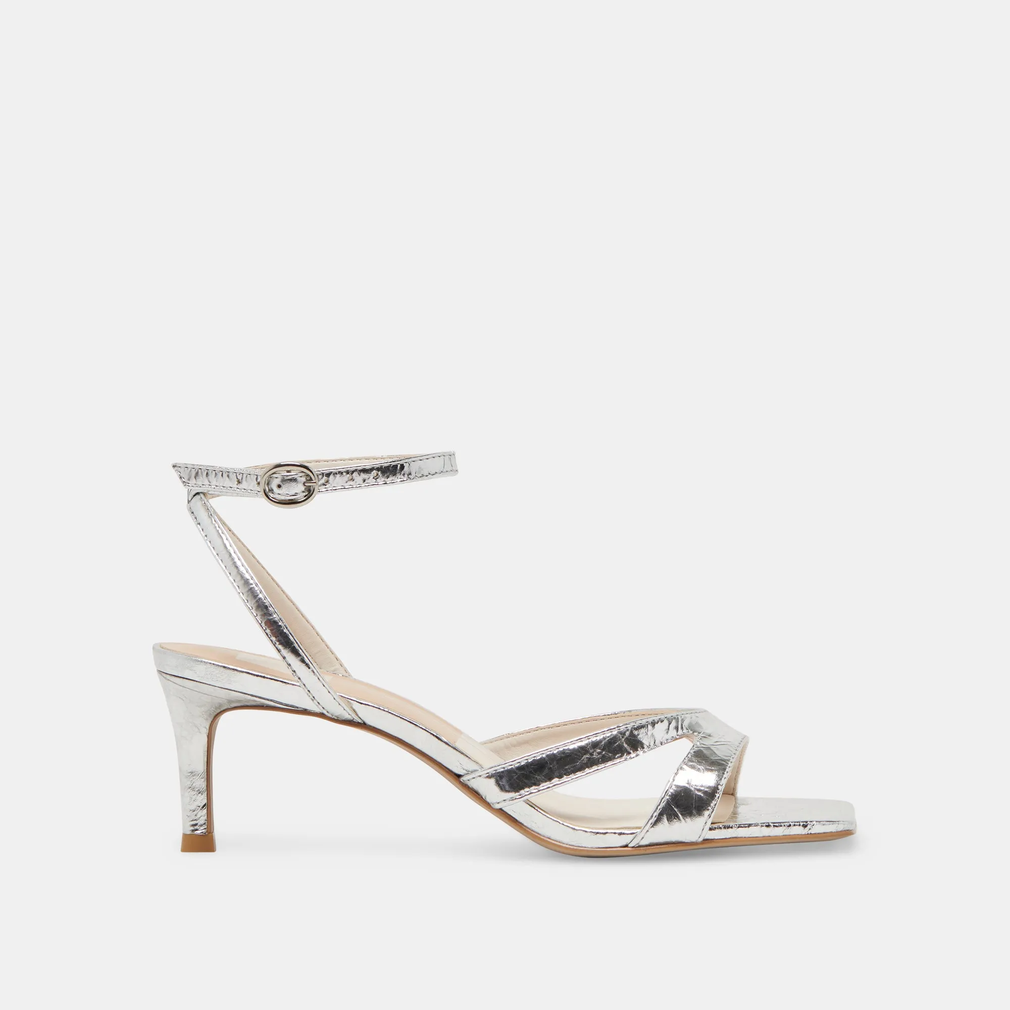 BECKI HEELS SILVER DISTRESSED LEATHER Stable Fit