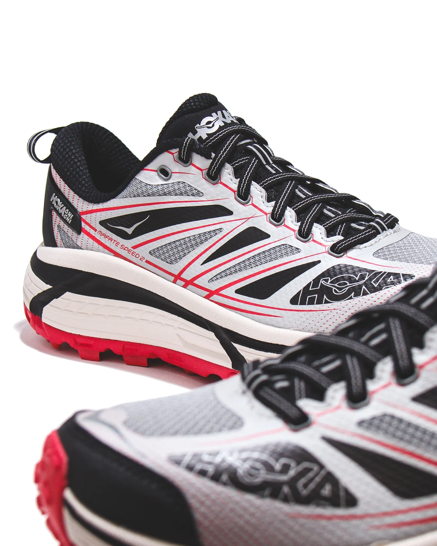 Hoka One One Unisex Mafate Speed 2 Galactic Grey Ruby Red 1126851-GTCG Casual Friday