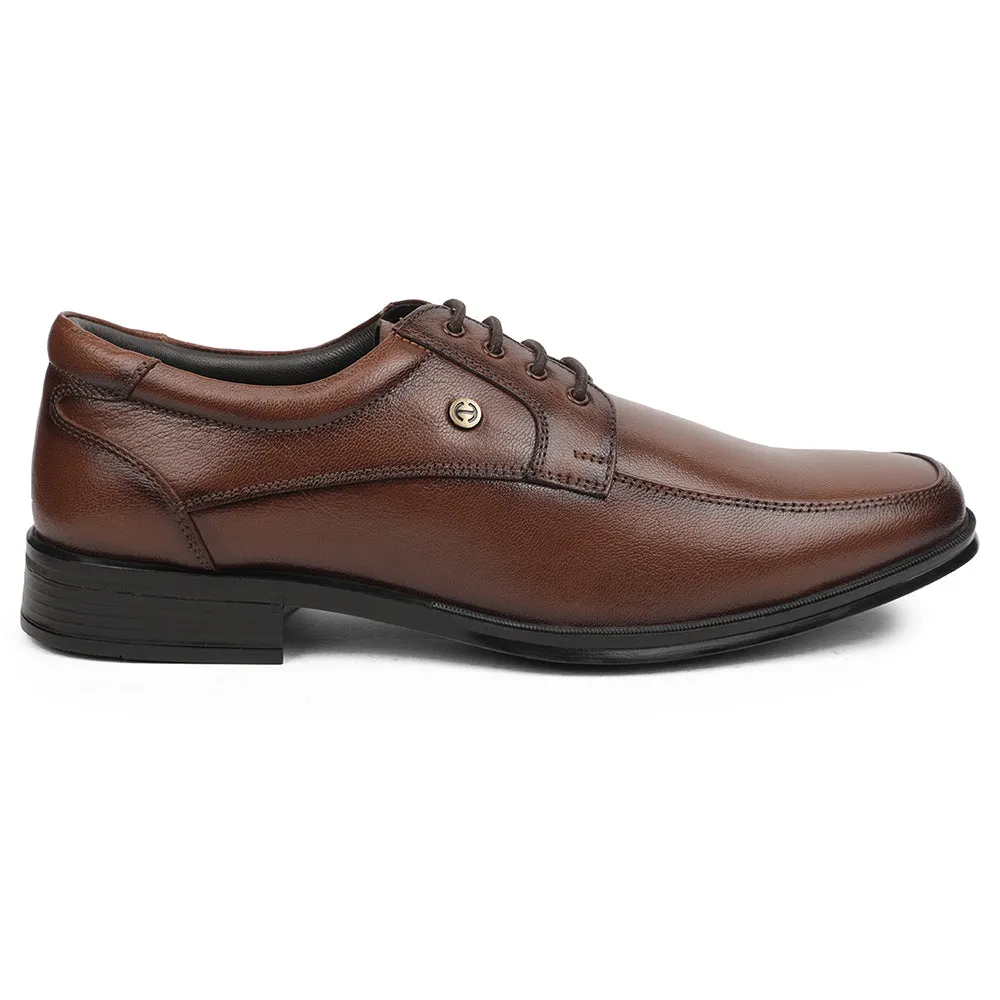 Healers Brown Formal Lacing Derby Shoes For Men UDL-9 By Liberty dry weather Stylish Smart Fit