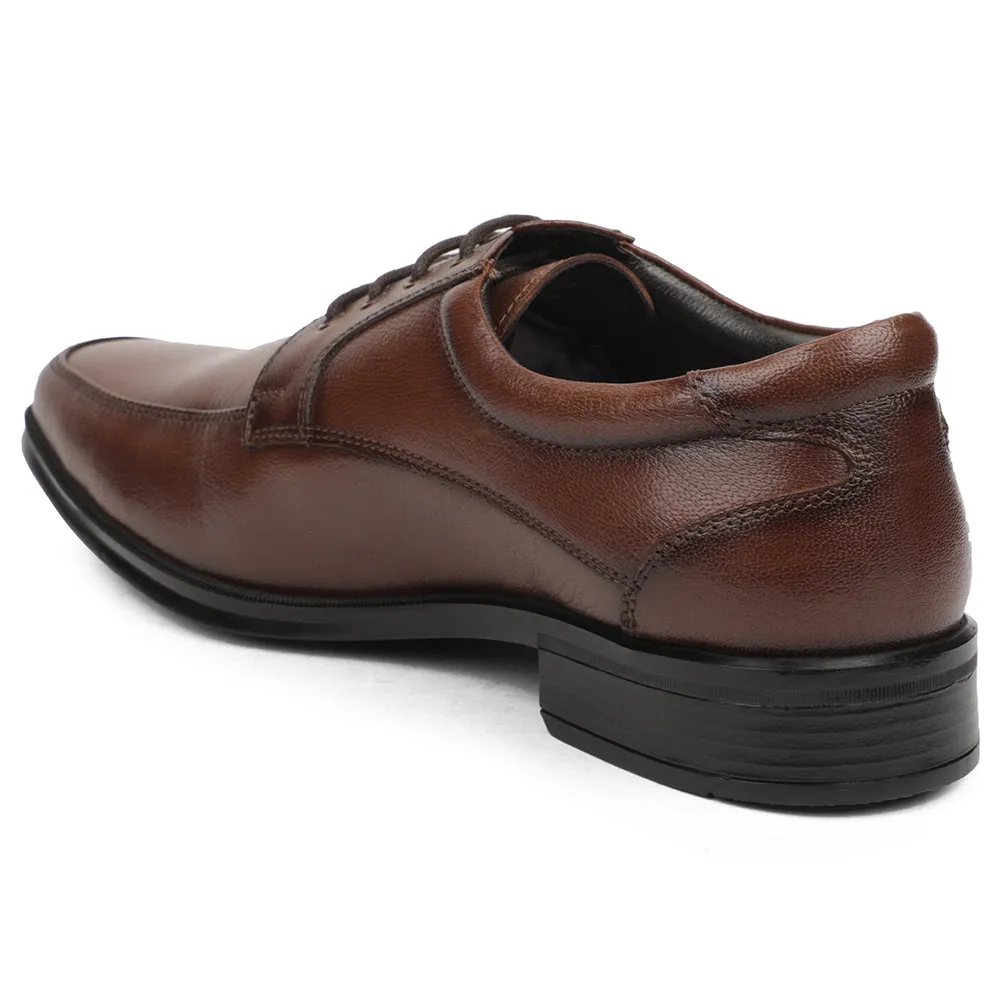 Smooth Edge Timeless Office Look Healers Brown Formal Lacing Derby Shoes For Men UDL-9 By Liberty