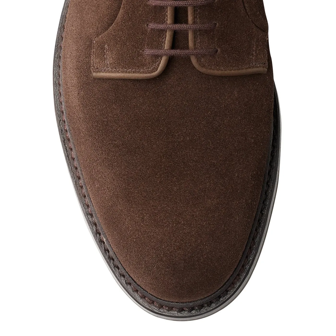 Lanark 3 Dark Brown Suede Textured Leather Natural Feel
