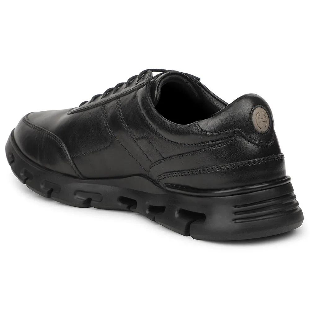 Healers Black Casual Formal Derby Shoes For Men ASF-1 By Liberty Classic Look Spring Vibe