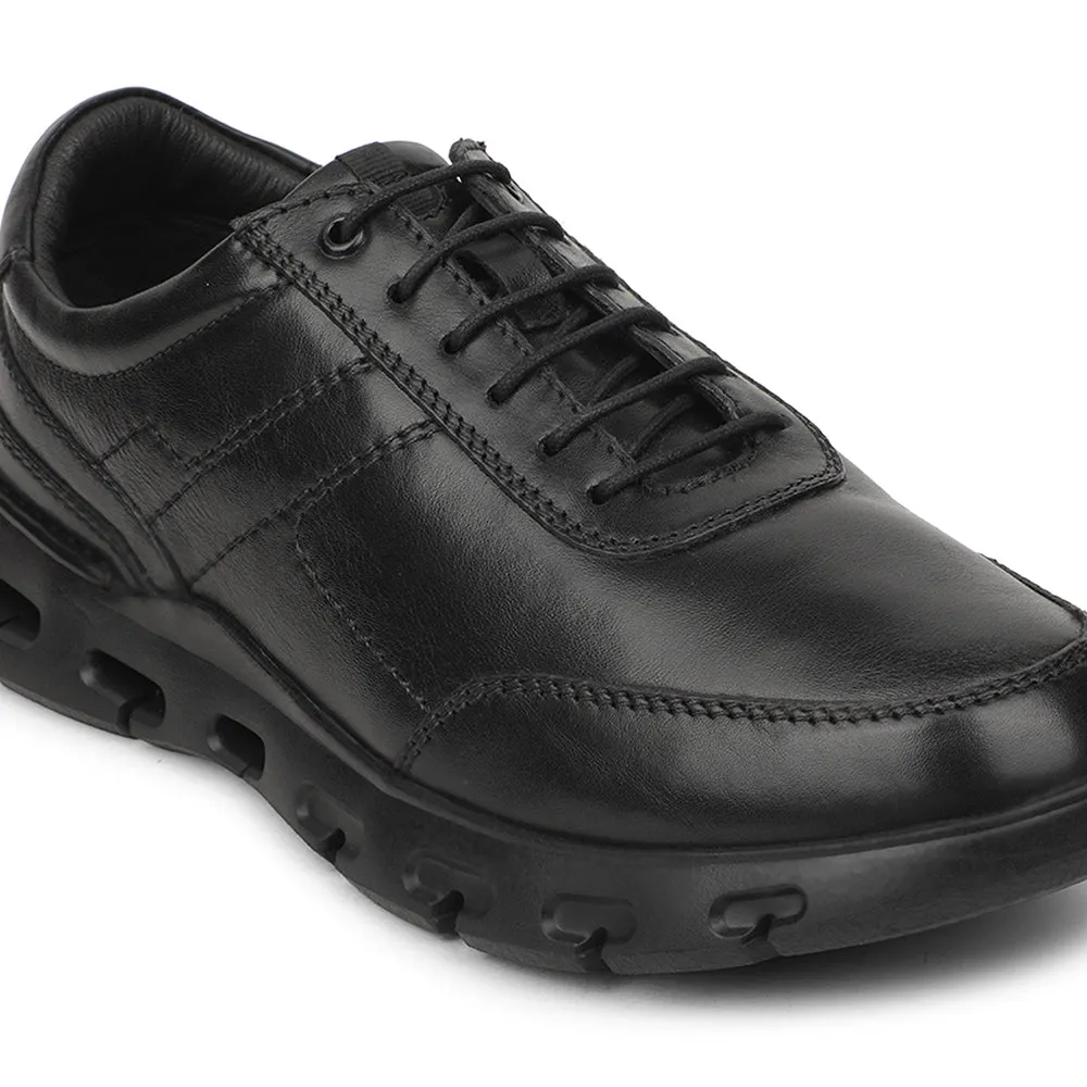 Fit Versatility Flexible Fit Healers Black Casual Formal Derby Shoes For Men ASF-1 By Liberty