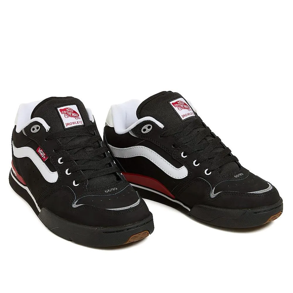 Suede Material Vans Rowley XLT - Black/White/Red