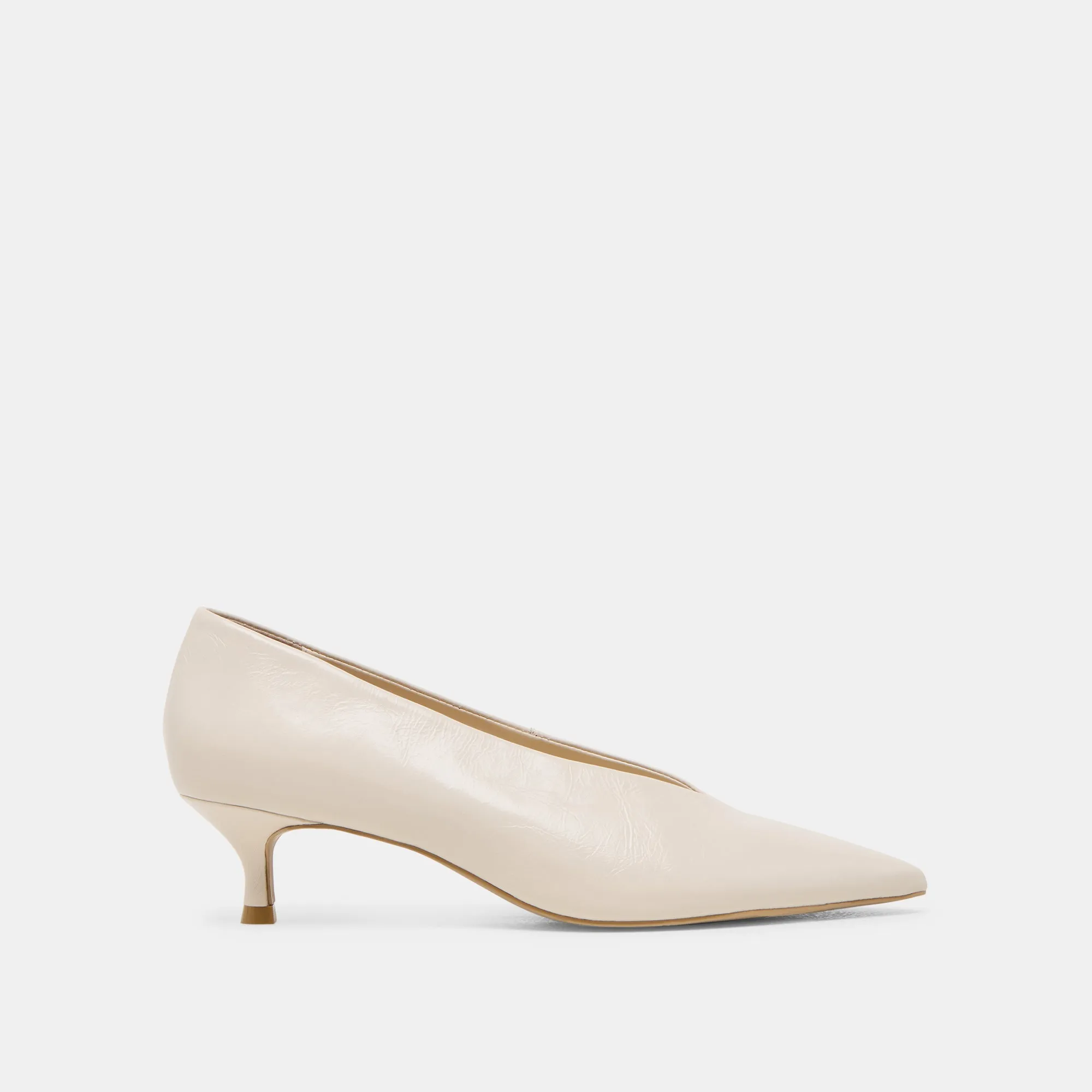 ALWYN HEELS BONE CRINKLE PATENT Party Shoes Boho Wedding Heels