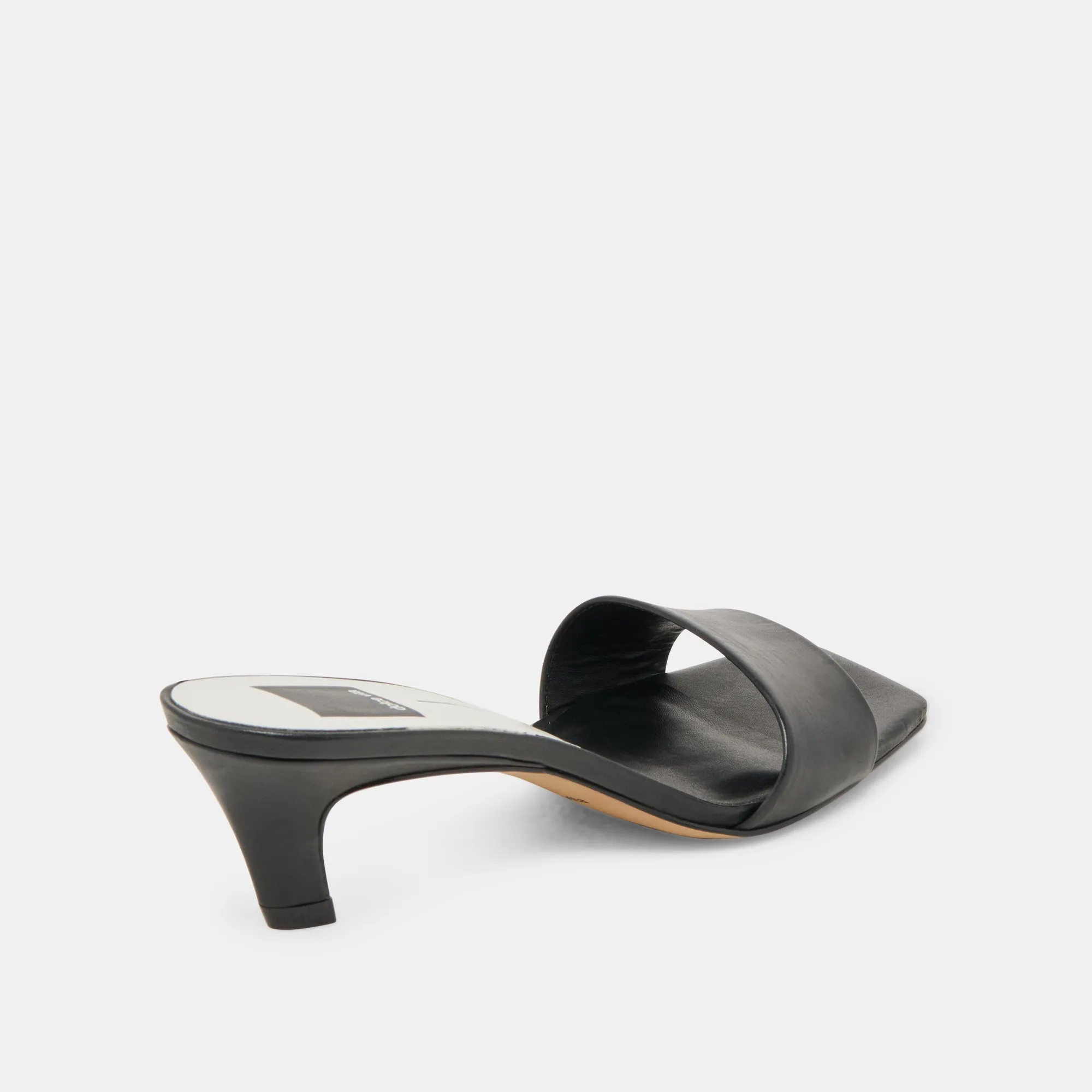 REXA HEELS BLACK LEATHER Buckle Closure