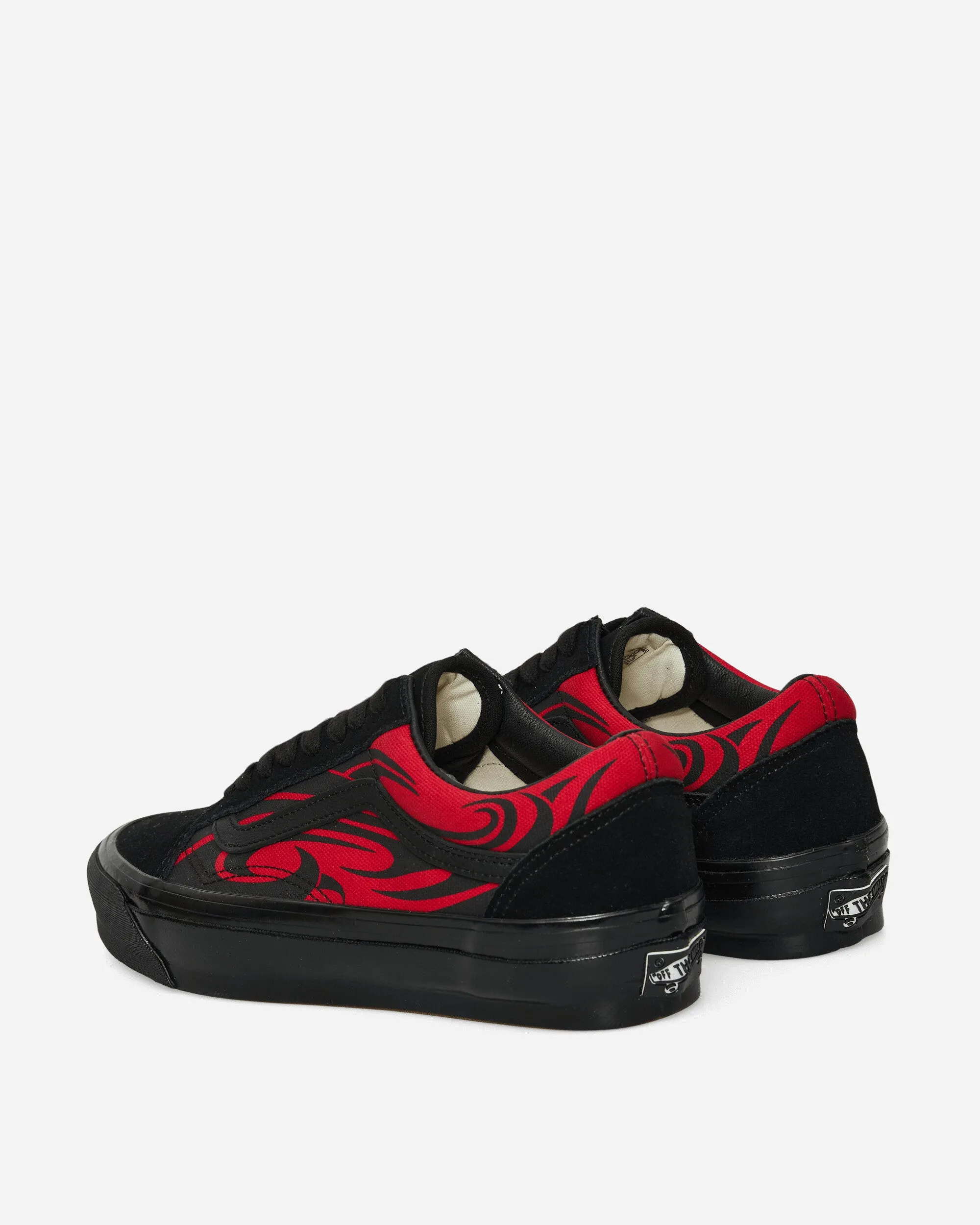 Premium Old Skool Y2K Flame Sneakers Black / Red Stay Active