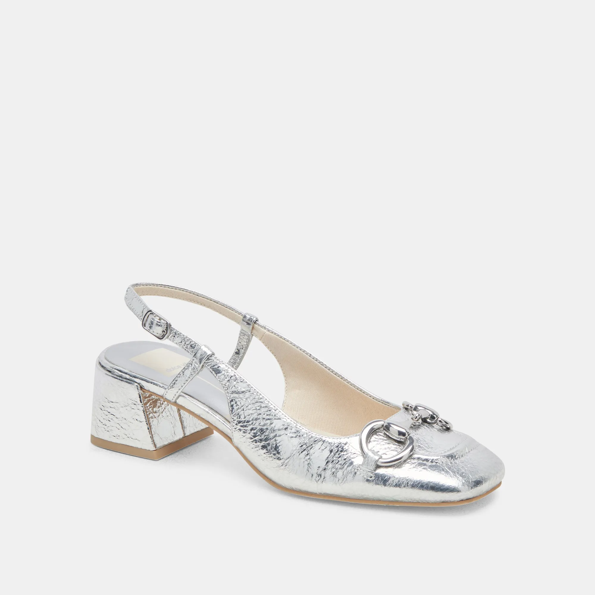 Plush Heels MELLI HEELS SILVER DISTRESSED LEATHER