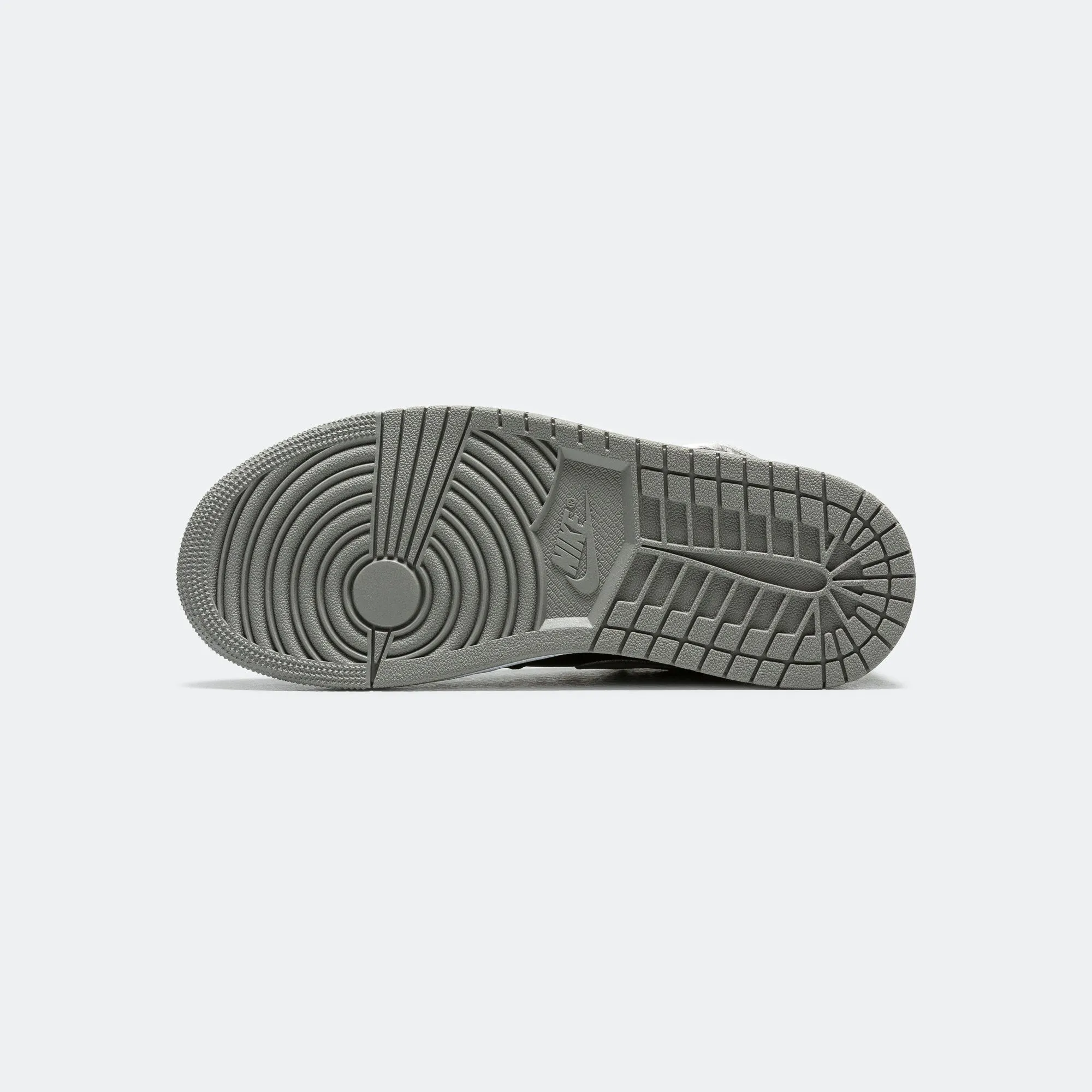 Womens Air Jordan 1 Retro - Black/Medium Grey-White Responsive Walk Compression Molded EVA