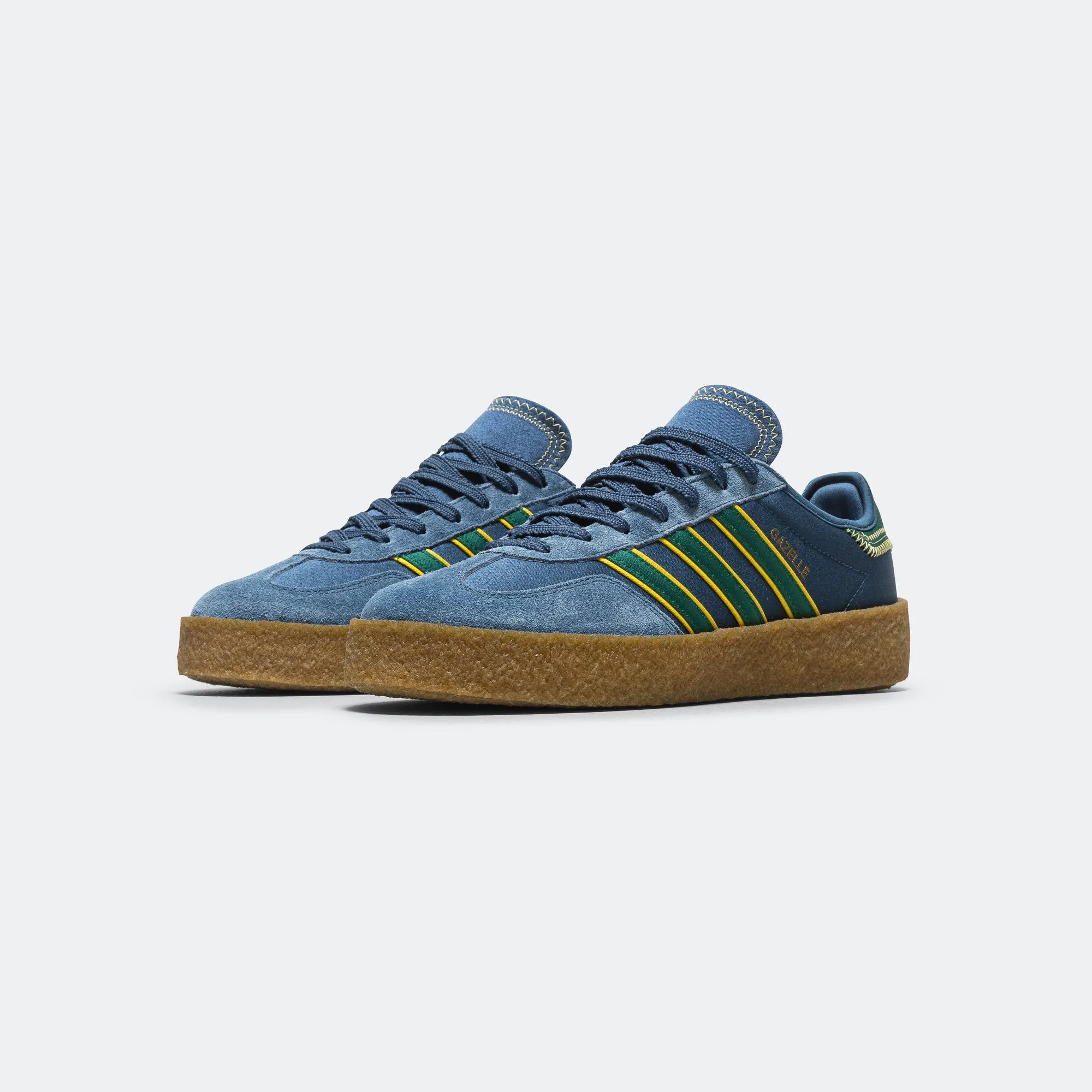 Gazelle by Edison Chen x CLOT - Navy Marine/Collegiate Green-Hazy Yellow vibration damping