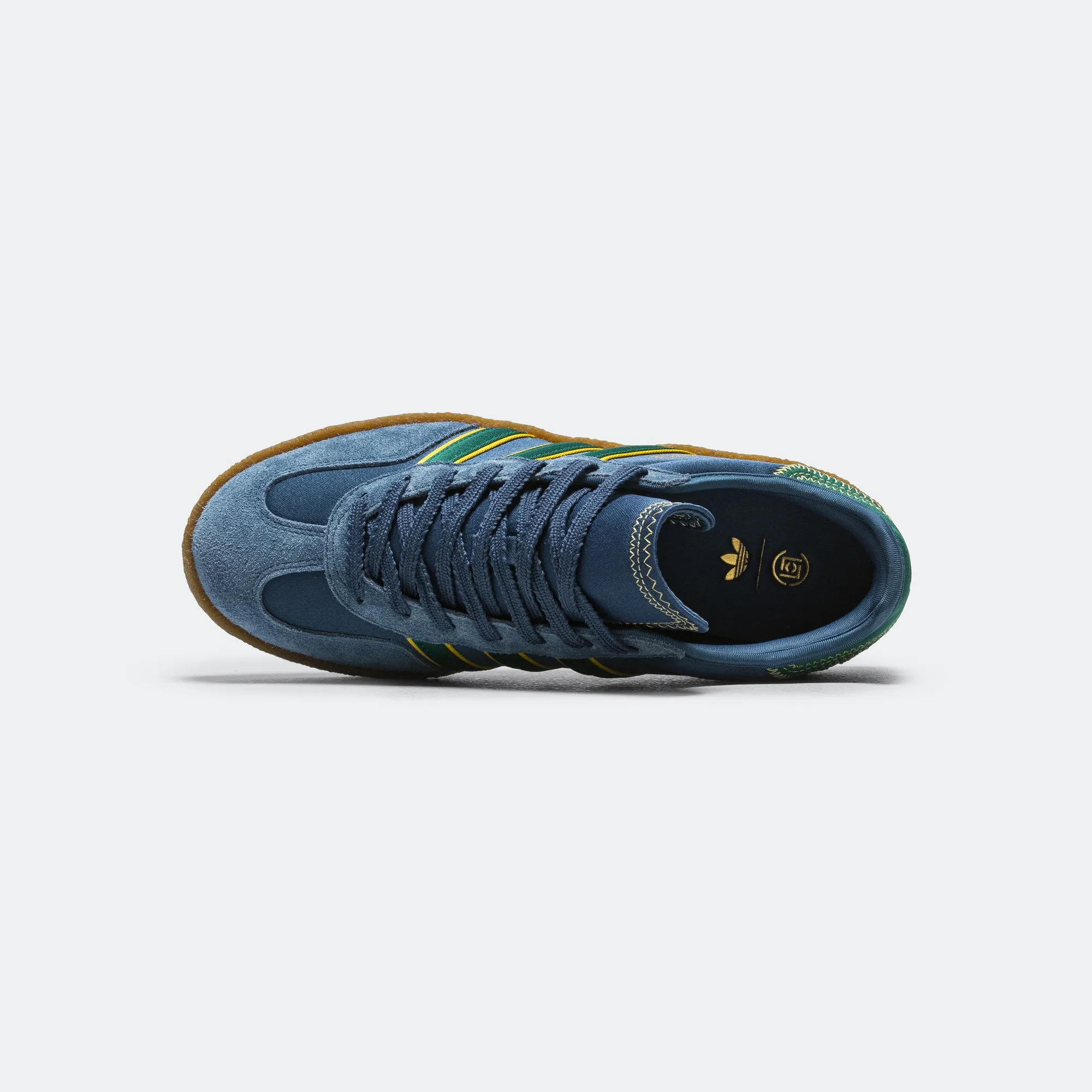 Wide Support Flex grooves Gazelle by Edison Chen x CLOT - Navy Marine/Collegiate Green-Hazy Yellow