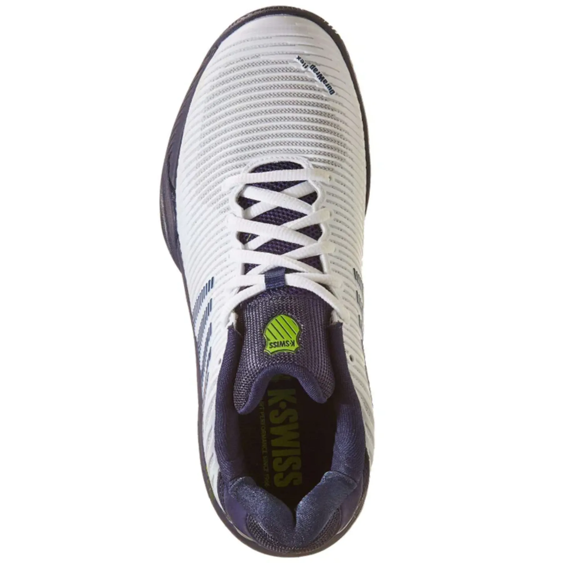 K Swiss Hypercourt Express 2 White/Peacoat/Silver Men Tennis Shoes Shockproof Well Padded