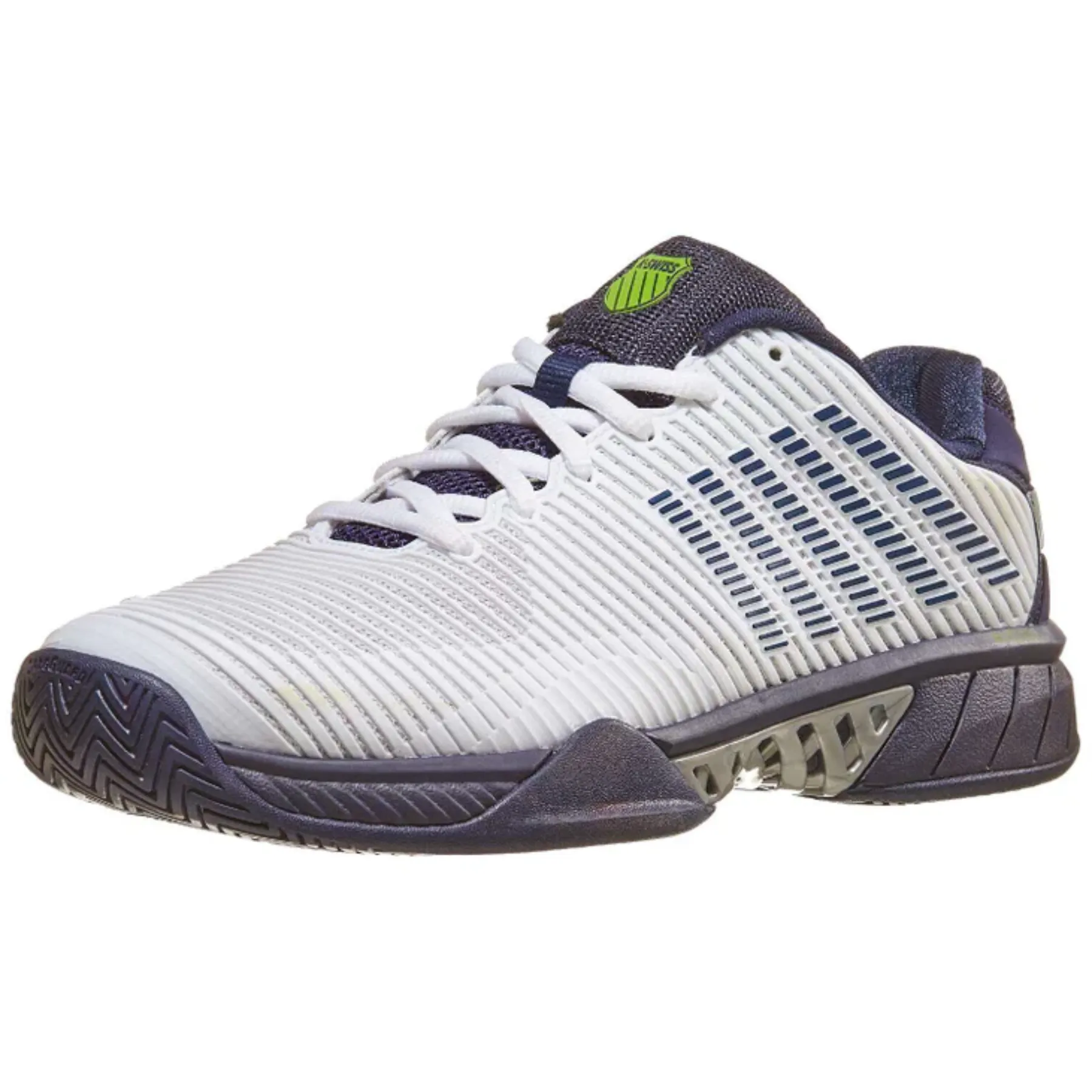 Durable Construction Indoor K Swiss Hypercourt Express 2 White/Peacoat/Silver Men Tennis Shoes