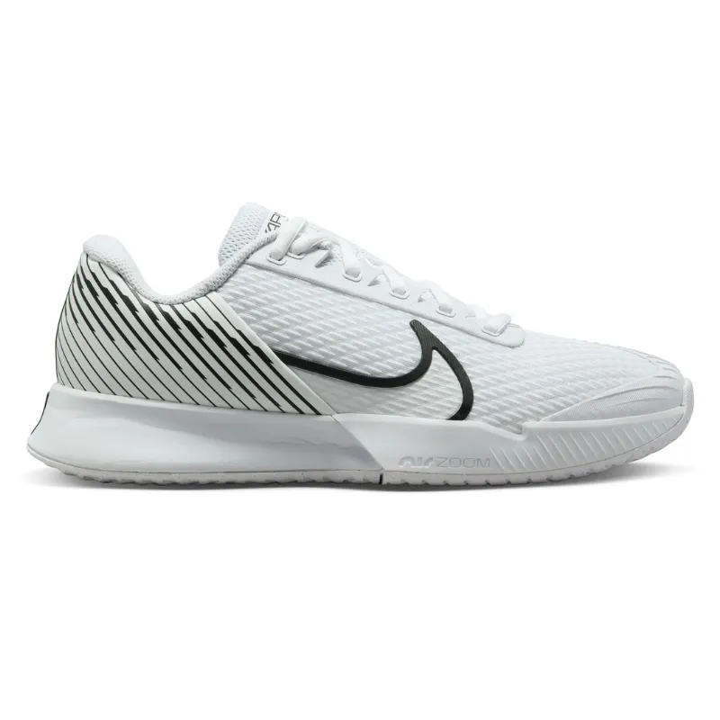 Stretch upper Nike Court Air Zoom Vapor Pro 2 Women Hard Court Tennis Shoes - White/Black-Pure Platinum