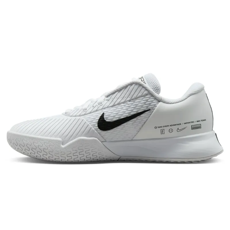 Nike Court Air Zoom Vapor Pro 2 Women Hard Court Tennis Shoes - White/Black-Pure Platinum Outdoor Sport