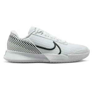 Stretch upper Nike Court Air Zoom Vapor Pro 2 Women Hard Court Tennis Shoes - White/Black-Pure Platinum