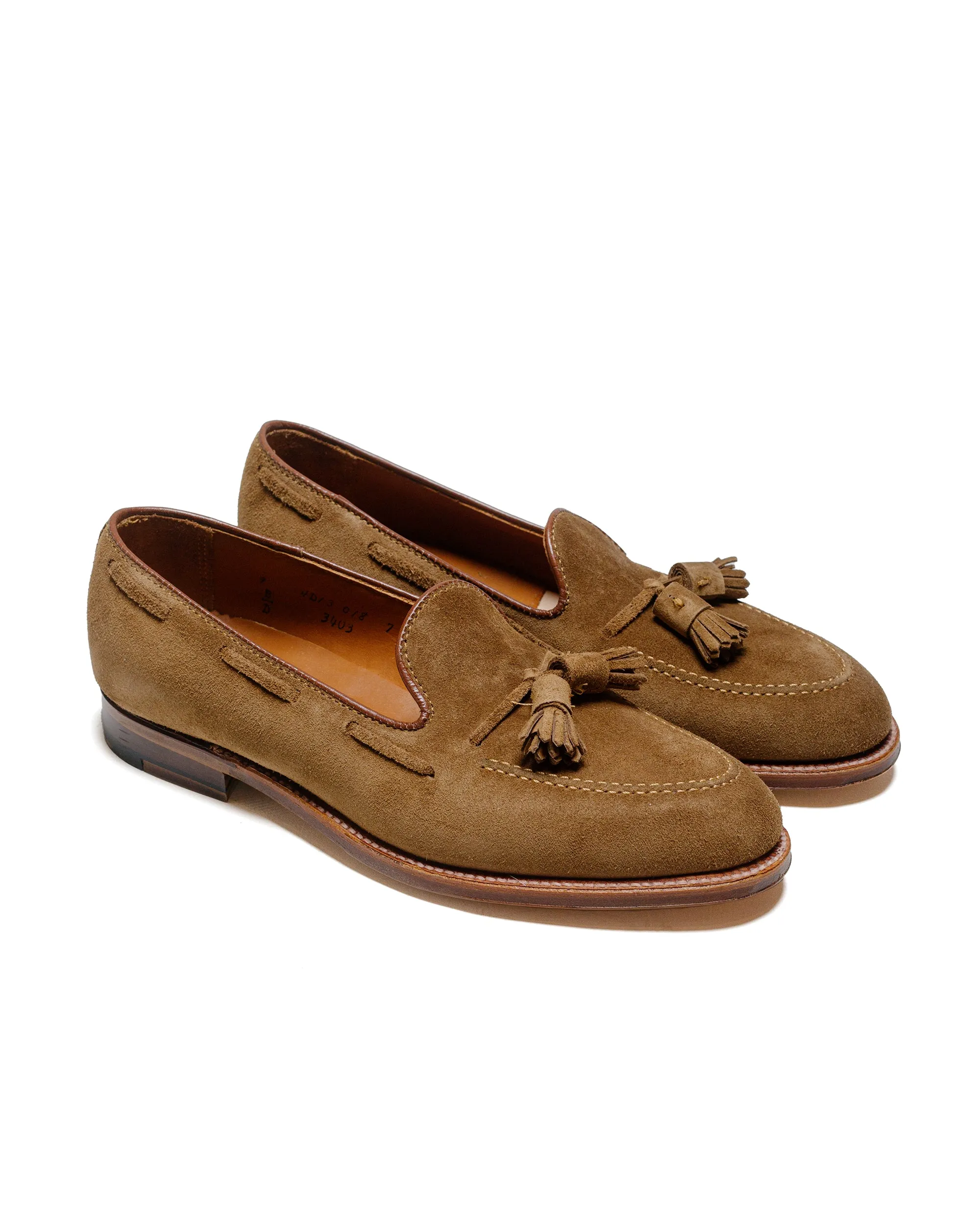Flat Bottom Stylish Touch Alden Tassel Loafer Snuff Suede 3403