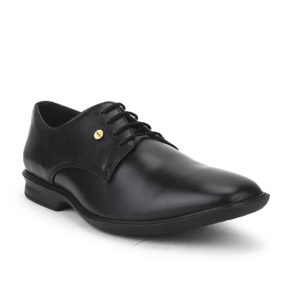 Fit for All Sturdy Look Fortune Black Formal Lace Up Derby Shoes For Men LUCIO-201 By Liberty