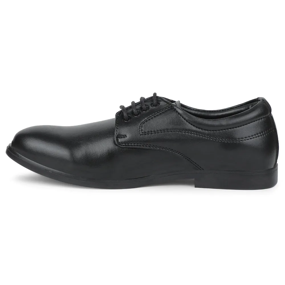 Clean Stitch Travel Ready Shoes Fortune Black Formal Lacing Derby Shoes For Men MAJESTIC-1 By Liberty