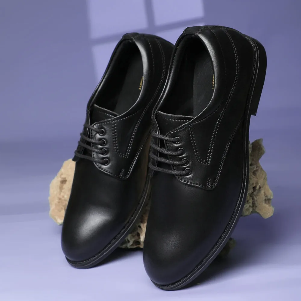 Classic Accent Crisp Look Fortune Black Formal Lacing Derby Shoes For Men MAJESTIC-1 By Liberty