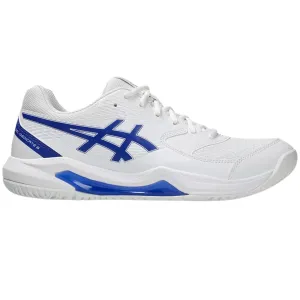 Training Trendy Asics Gel Dedicate 8 Hard Court Mens Tennis Shoes - White/Dark Cobalt